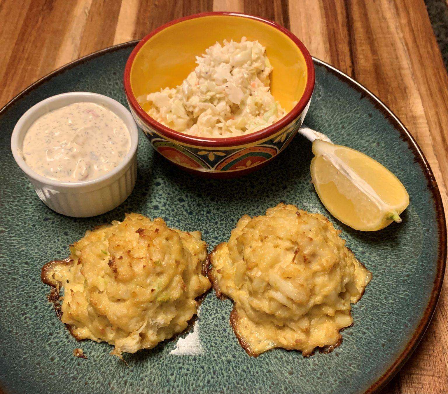 Crab Cakes and Coleslaw – Cooking Aboard with Jill